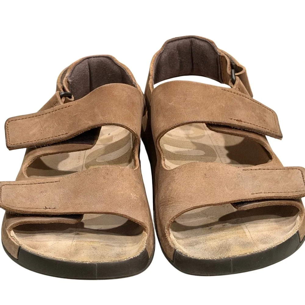 ECCO‎ Cozmo Nubuck Two Strap Sandal Mens 5-5.5 EU 39 Adjustable Comfort Outdoors